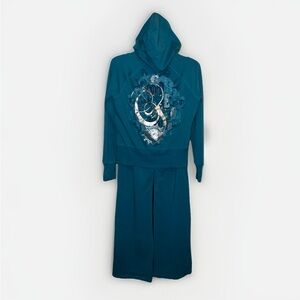 Vintage Y2K GUESS Teal Silver TrackSuit Sz M/L Sweater Joggers Hoodie Active Set